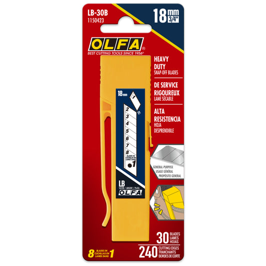 OLFA LB-30B 18mm Snap Blades - 30 Pack