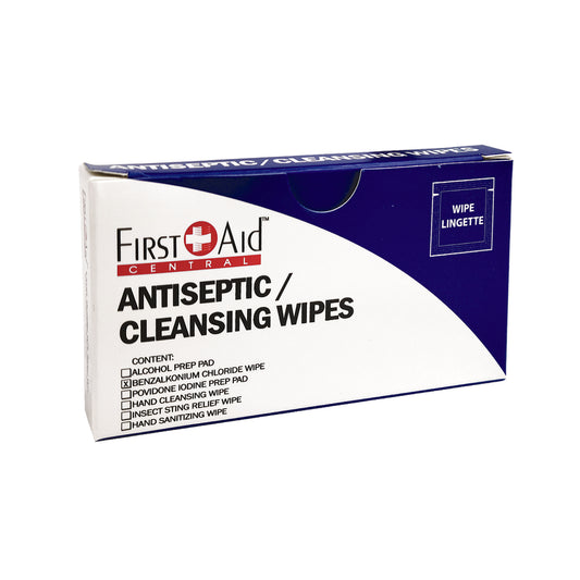 First Aid Central Antiseptic Towelettes - 12 Pack