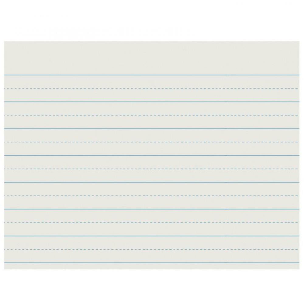 Pacon Newsprint Handwriting Paper, Alternate Dotted, Grade 1, 1 in x 1/2 in 11" x 8-1/2", Ruled Long, 500 Sheets/pkg.