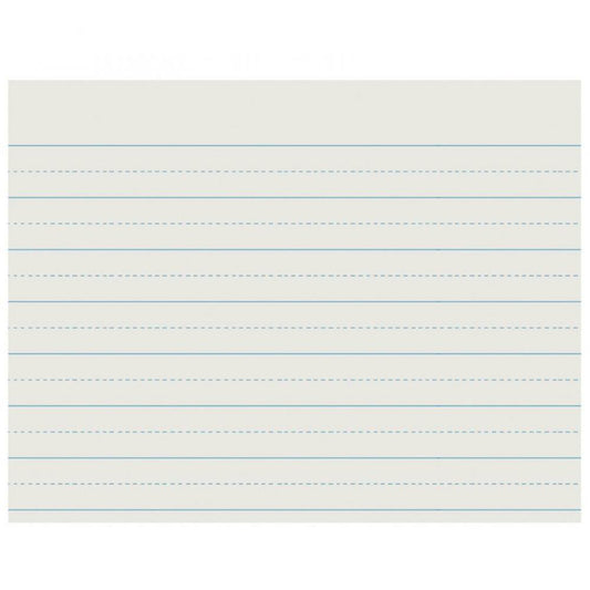Pacon Newsprint Handwriting Paper, Alternate Dotted, Grade 1, 1 in x 1/2 in 11" x 8-1/2", Ruled Long, 500 Sheets/pkg.