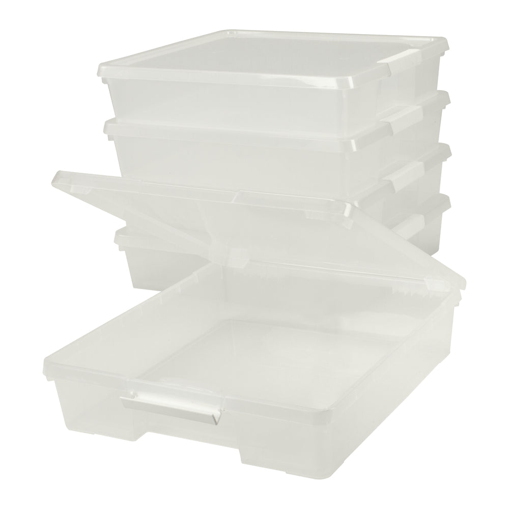 Storex Project Box, Fits 12 x 12 Scrapbooking Paper - Clear