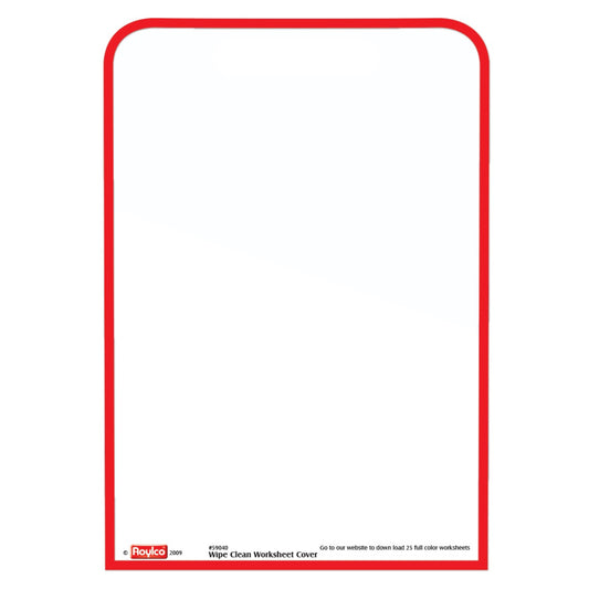 Roylco Wipe Clean Worksheet Covers - 10 Pack