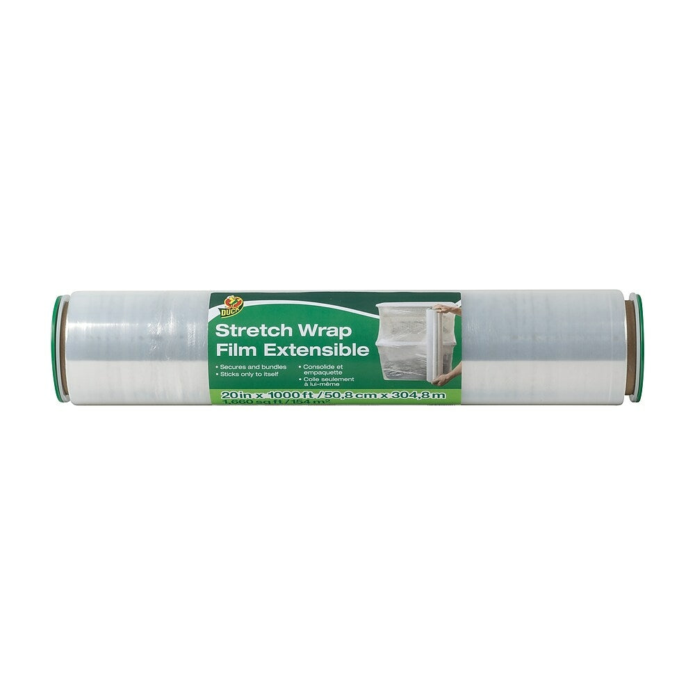 Duck Brand Stretch Wrap, Clear, 20" x 1,000ft.