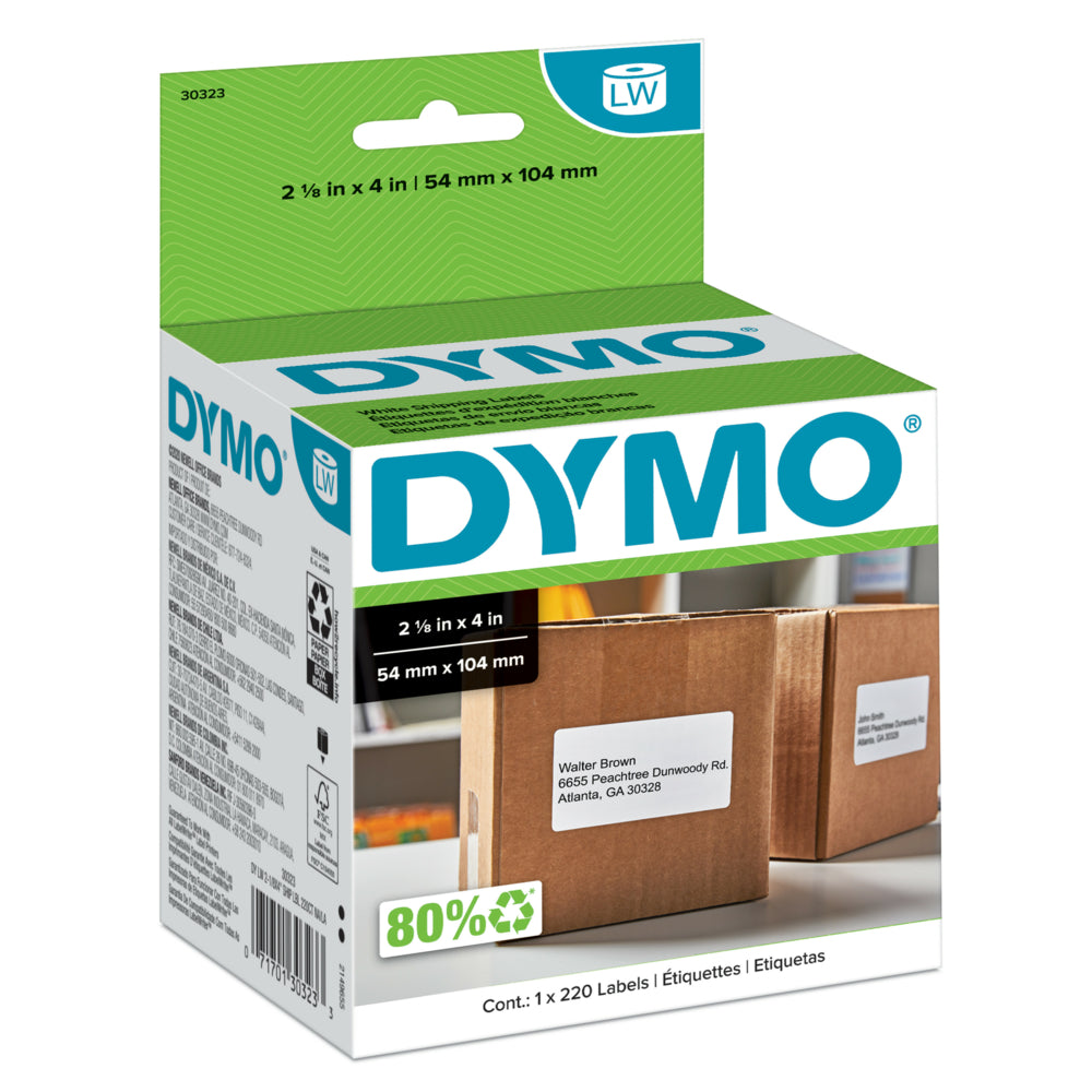 Étiquettes d'expédition DYMO LabelWriter, 2-1/8" x 4", 220 étiquettes