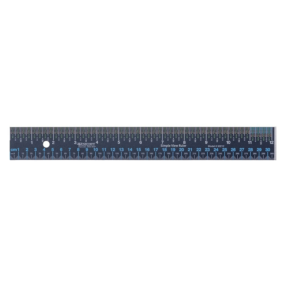 Westcott 12"/30cm SimpleView Steel Ruler