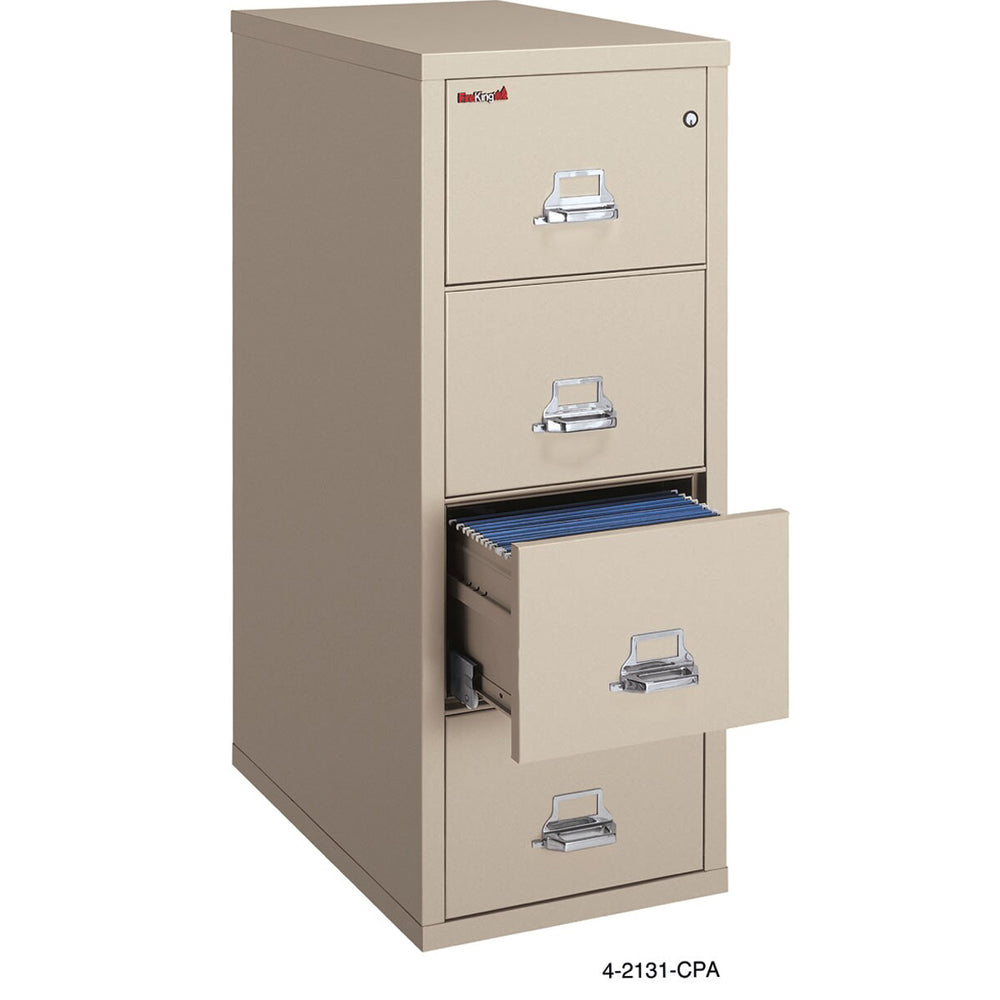 FireKing 4-Drawer Vertical Legal File Cabinet - Parchment