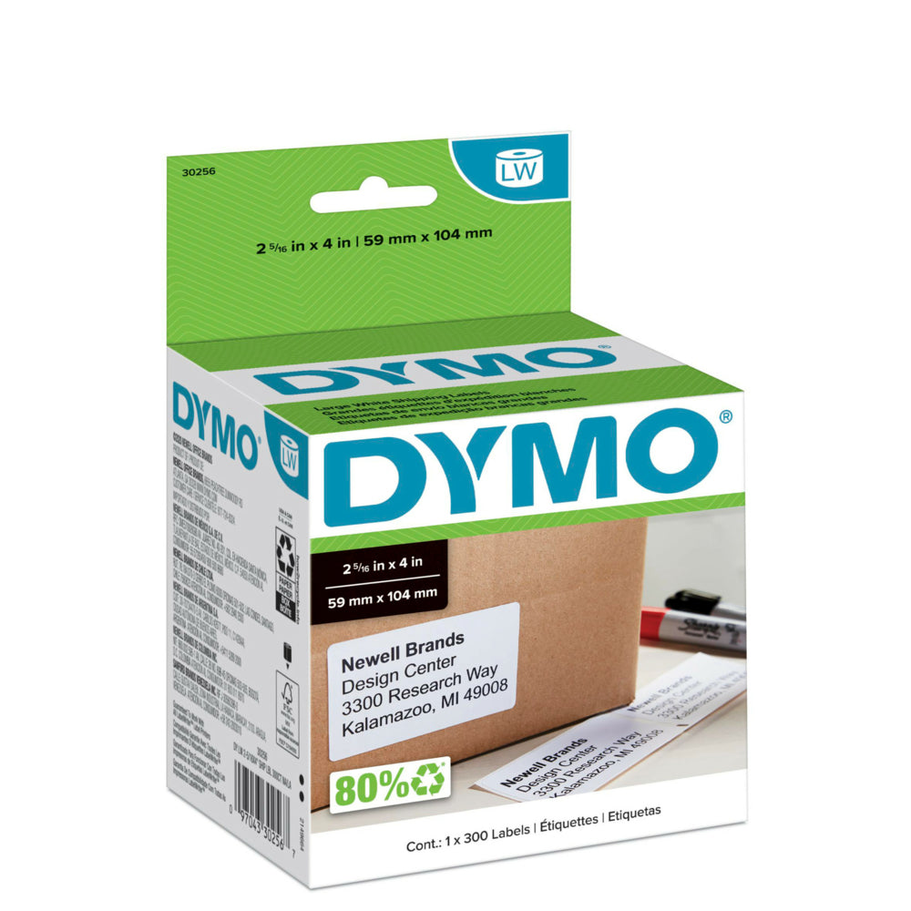 Étiquettes d'expédition DYMO LabelWriter, 2-5/16" x 4", 300 étiquettes