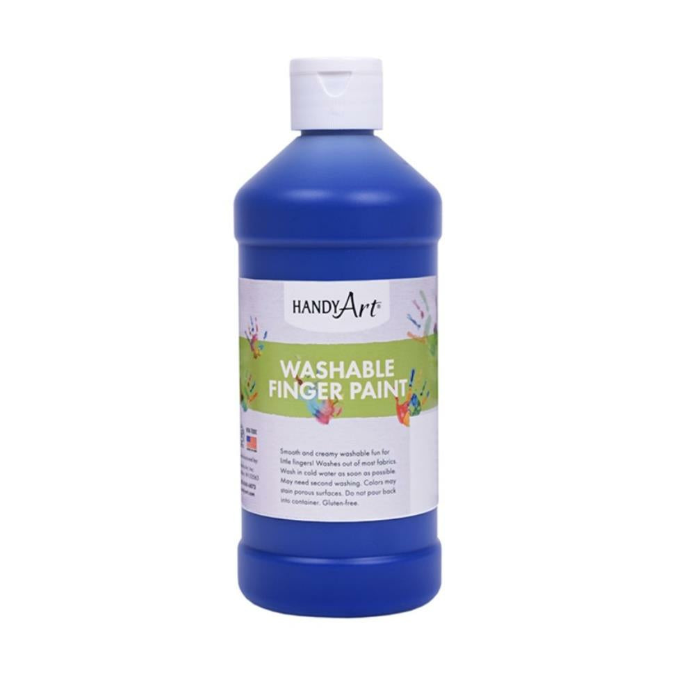 Peinture lavable pour les doigts Handy Art, 473 ml, bleu