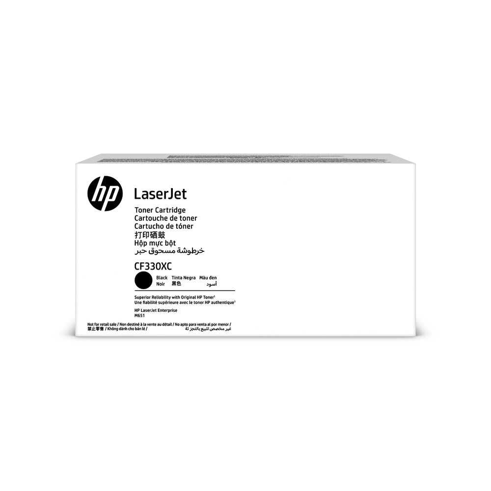 Cartouche de toner noir HP 654X LaserJet d'origine - Haute capacité (CF330X)
