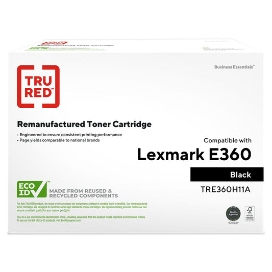 Cartouche de toner reconditionnée TRU RED Lexmark E360H21A/X463H21G - Rendement élevé - Noir