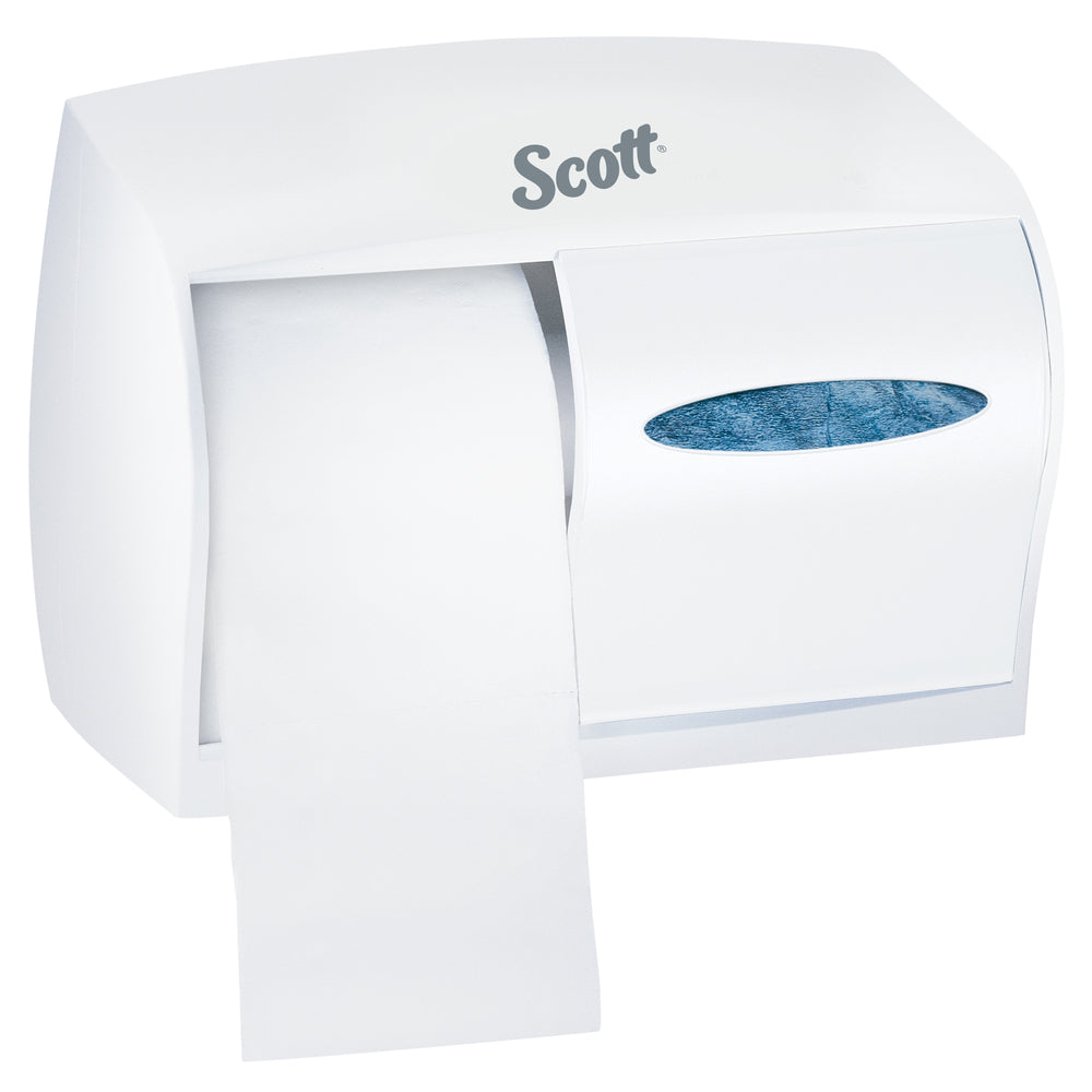 Scott Essential Double Roll Coreless Toilet Paper Dispenser - White