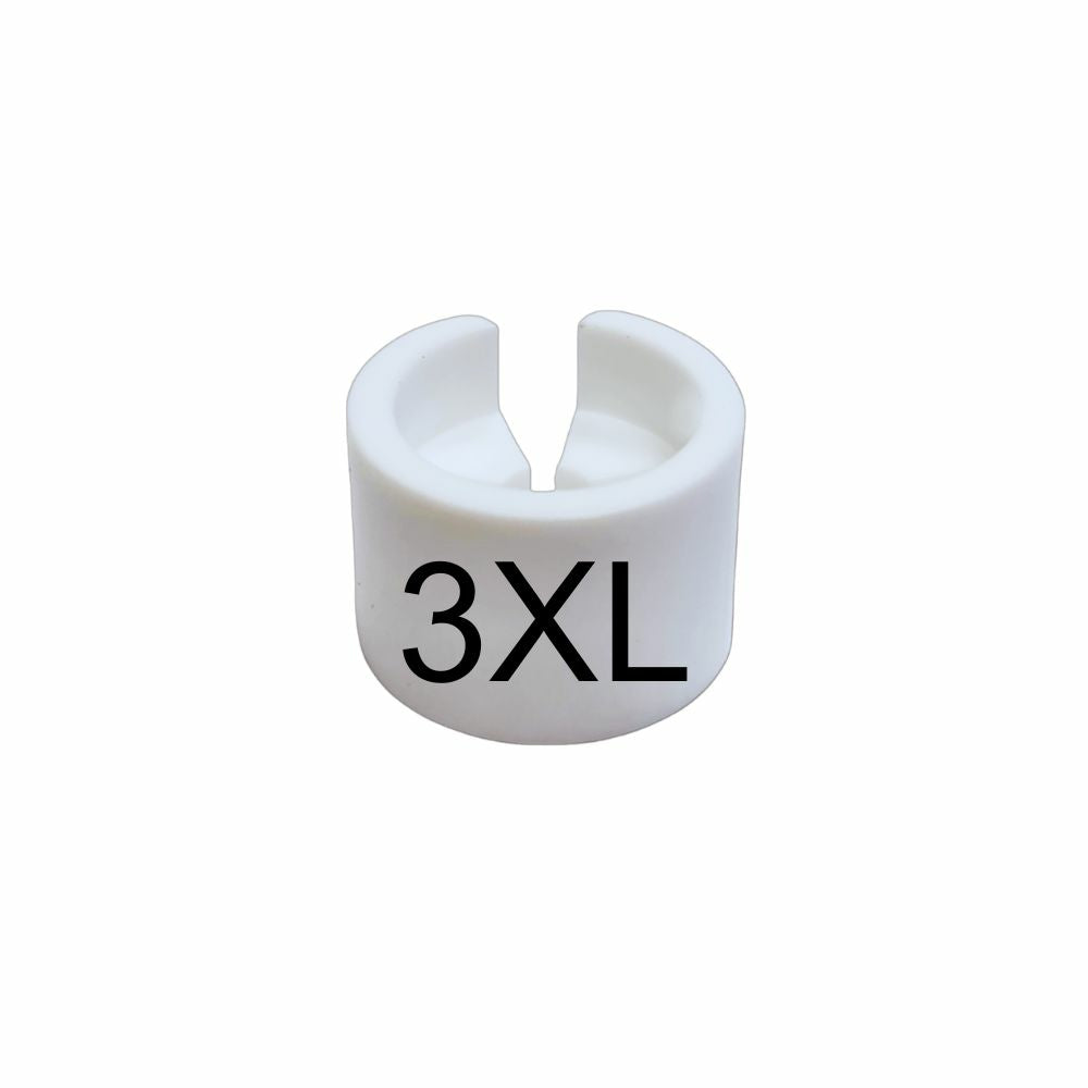Eddie's Hang-Up Display Ltd. Mini Size Markers For Hangers - White Sizer with Black Print - 3XL - 100 Pack