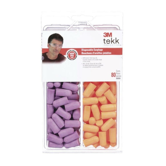 3M Ultra Soft Disposable Foam Earplugs, Box of 80 sets