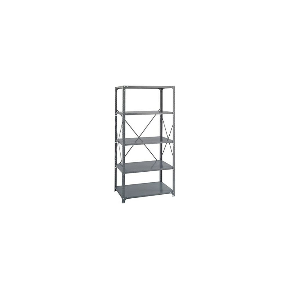 Étagère en acier Safco, 91,4 x 61 cm, 5 tablettes, gris foncé