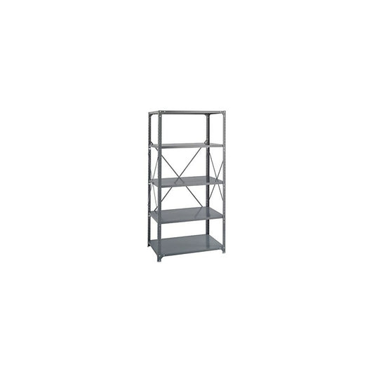 Safco Steel Shelving, 36" x 24", 5-Shelf, Dark Grey