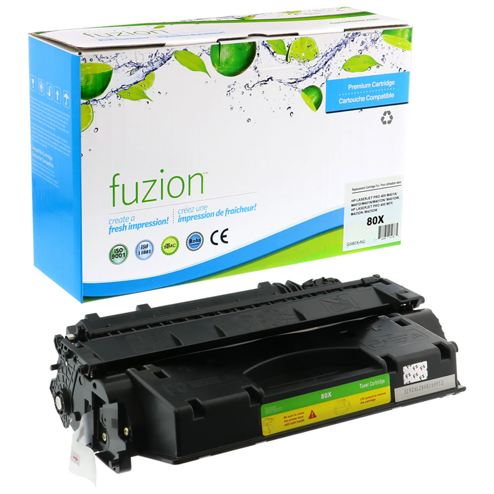 Cartouche de toner compatible Fuzion HP 80X – Rendement élevé – Noir