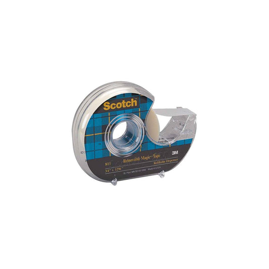 Ruban adhésif amovible Scotch Magic, 811-18PP, 19 mm x 32,9 m, dévidoir