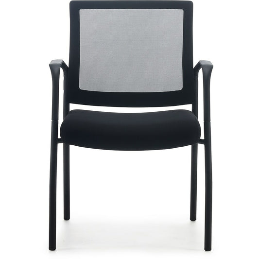 Staples Dedham Black Mesh And Fabric Guest Chair