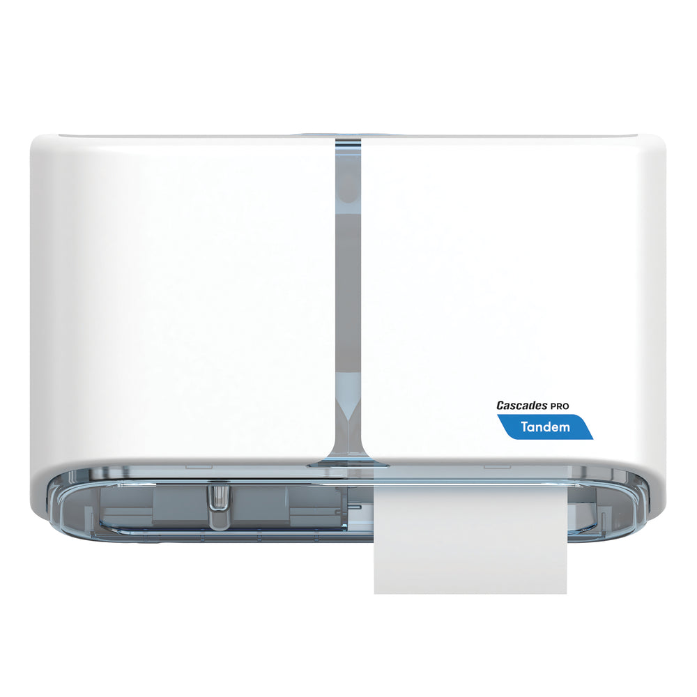 Distributeur de papier hygiénique Cascades PRO Tandem haute capacité, blanc