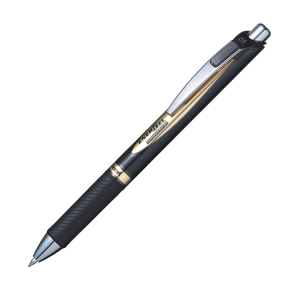 Pentel EnerGel Permanent Retractable Gel Roller - 0.5mm - Black