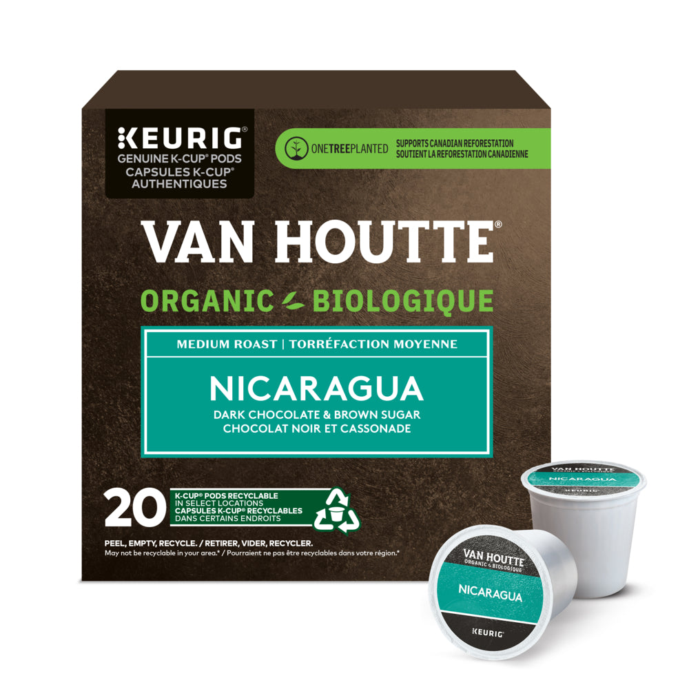 Van Houtte Nicaragua - Torréfaction moyenne - Dosettes de café K-Cup - Paquet de 20