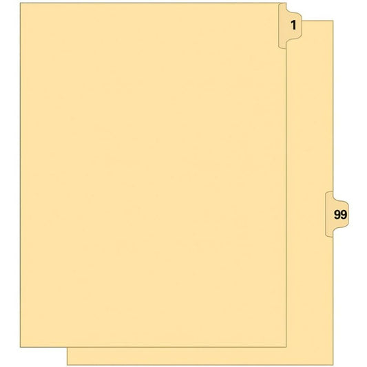 Onglets Supreme Litigation 15e coupe, singles numériques 11" Buff #25