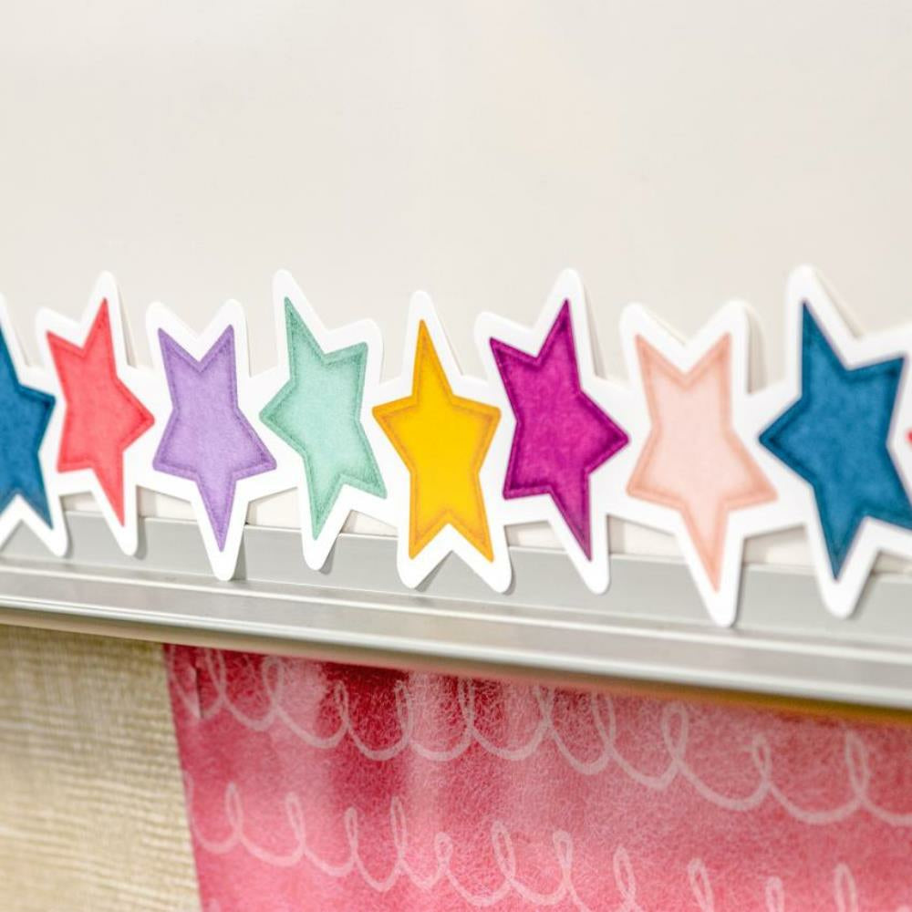 Bordure découpée Oh Happy Day Stars 2-3/4'' x 35'', 12/pqt.