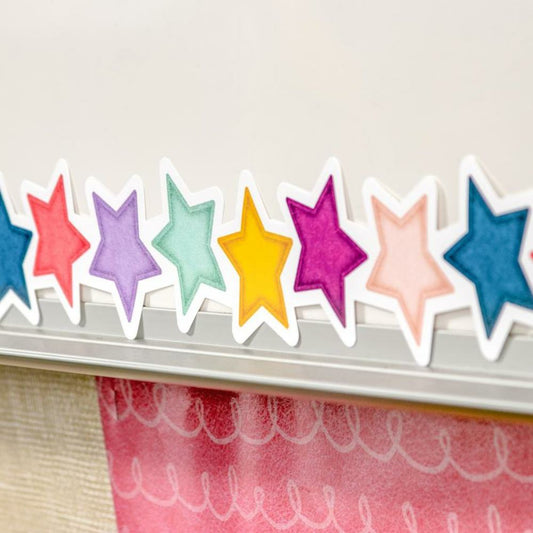 Bordure découpée Oh Happy Day Stars 2-3/4'' x 35'', 12/pqt.