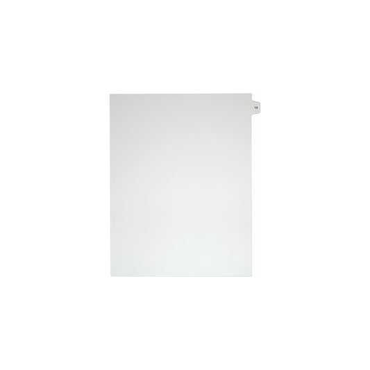 Sterling Numeric Singles Tabs, #16, White, Letter Size, 1/15th Cut, 25/pk