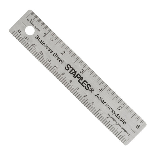 Règle Staples en acier inoxydable - 15 cm