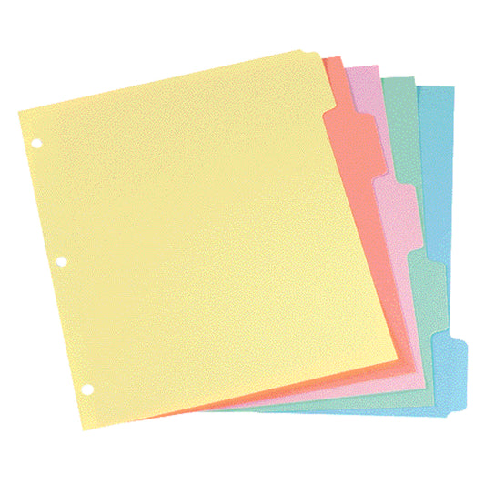 Intercalaires Oxford - Format lettre - Couleurs assorties