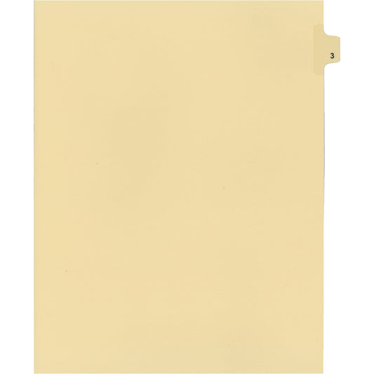 Southwest Index Tabs - Number #3 - Buff - 1/25 Cut - 25 Pack