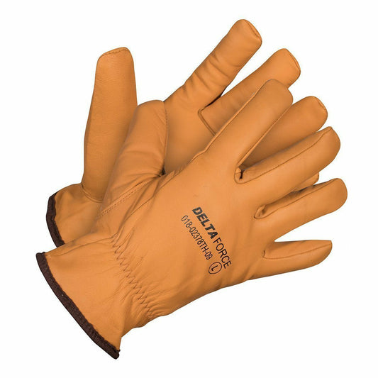 Forcefield Delta Force Premium Tan Driver's Goatskin Thinsulate Gloves - XL