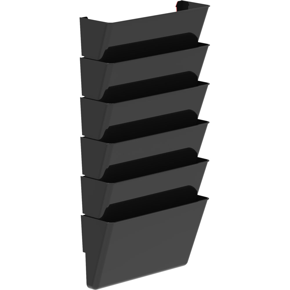 Storex Unbreakable Wall Pocket Letter Size - Black