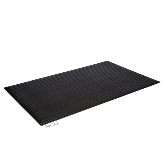 Tuff Spun Foot Lover Anti-Fatigue Mat, 3' x 6', 5/8", Ribbed Surface, Black