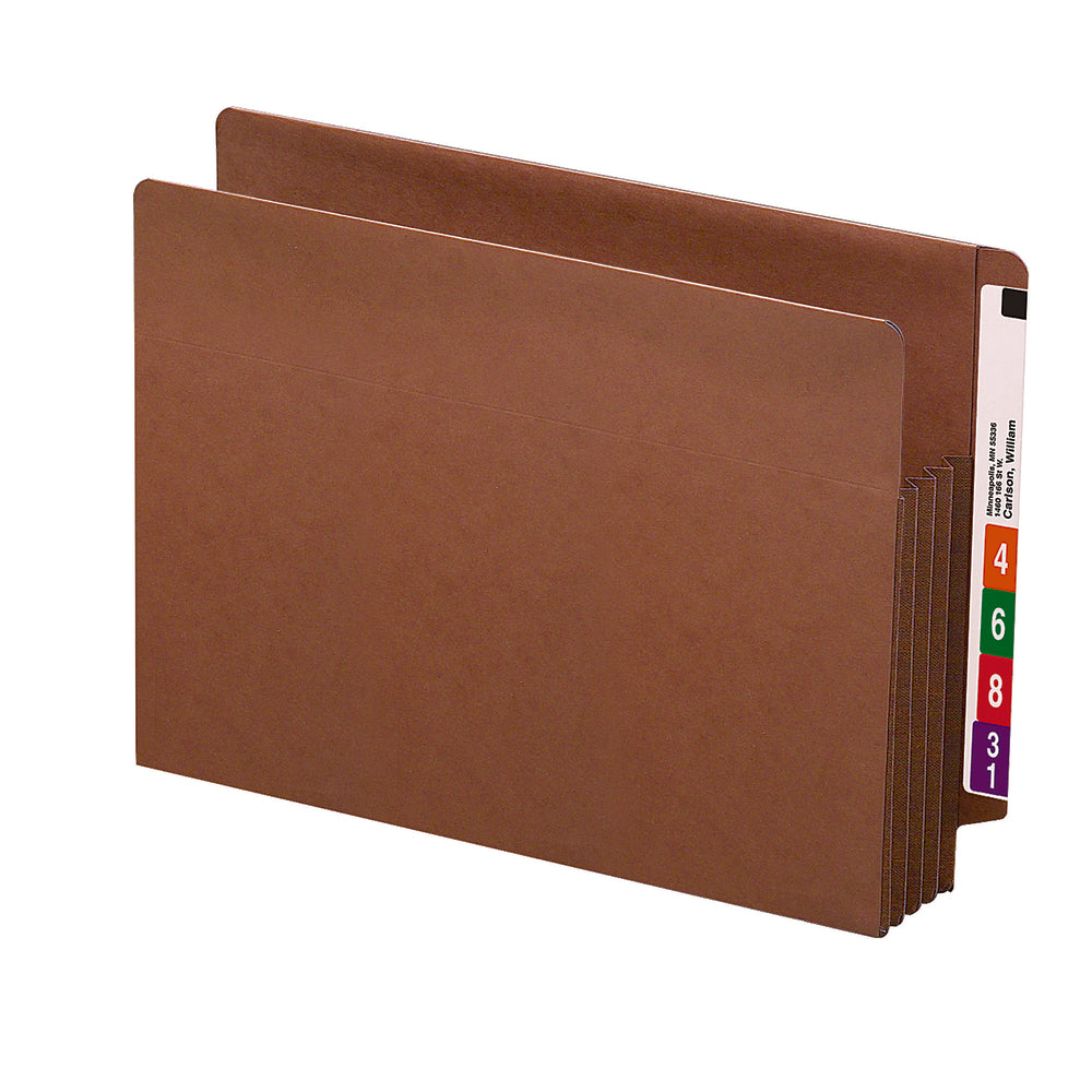 Smead Tuff Extra Wide End Tab File Pocket - Letter Size - 3 1/2" Expansion