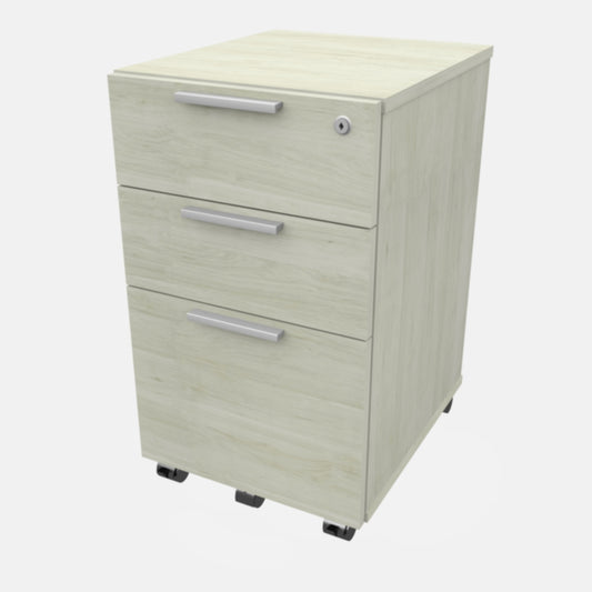 Heartwood Levels Mobile Box File Pedestal - Winter Wood
