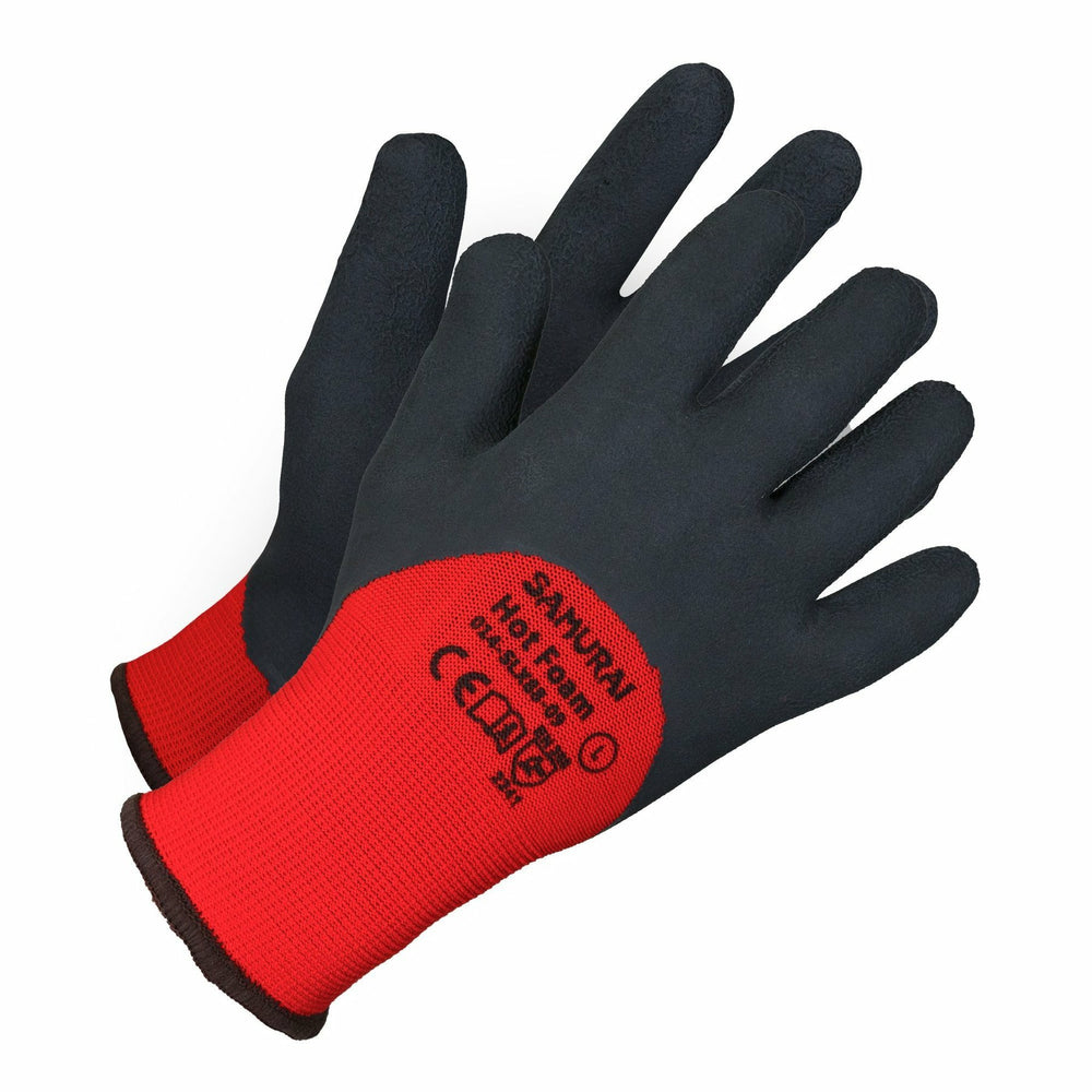 Forcefield Samurai Hot Foam Safety High Dexterity Insulated Work Gloves - Red - Size Medium