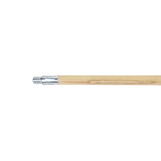 Globe Commercial Wood Handle with Threaded Metal Tip - 54" x 15/16"