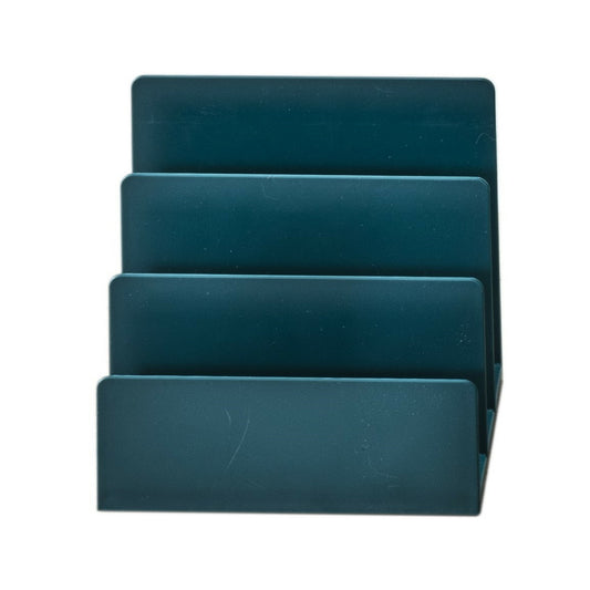 TRU RED 3-Slot Plastic Letter Sorter - Teal