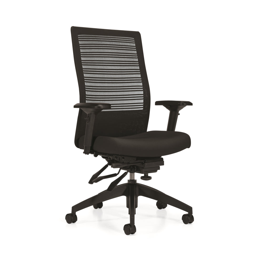 Fauteuil multi-bascules à dossier haut Global ErgoElite - Noir