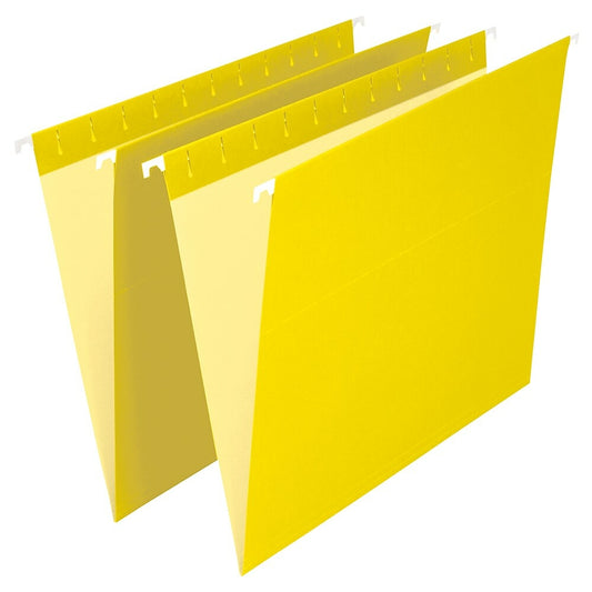Chemises suspendues jaunes Staples - Format lettre - Paquet de 25