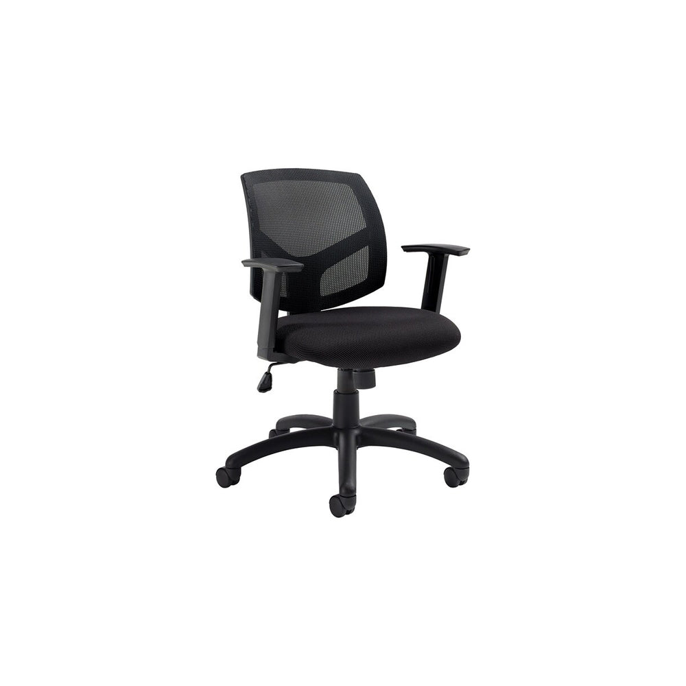 Global Bolt Mesh Back Tilter Chair with Casters - Black