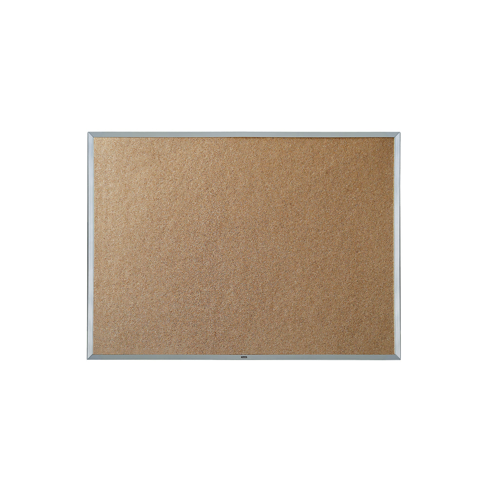 Quartet Economy Cork Bulletin Board - Silver Aluminum Frame - 48" x 36"