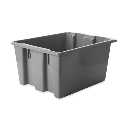 Rubbermaid Palletote Storage Containers - 1.3 Cubic Foot - 19.5" x 15.5" x 10" - Grey