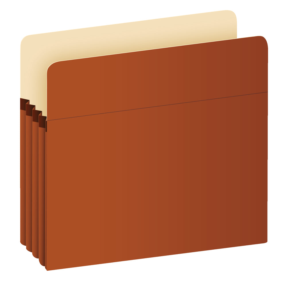 Pendaflex Vertical File Pocket with 3.5" Expansion - Letter Size - Red Fibre