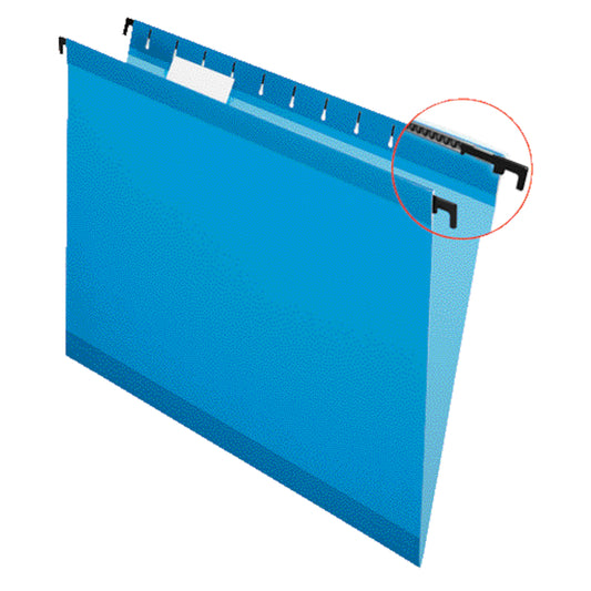 Pendaflex SureHook Reinforced Hanging Folders - Letter Size - Blue - 20 Pack