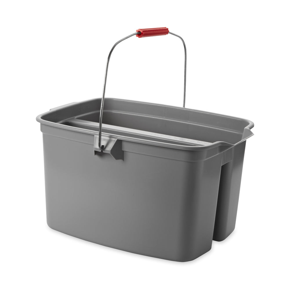 Seau double face Rubbermaid - 18 litres - Gris