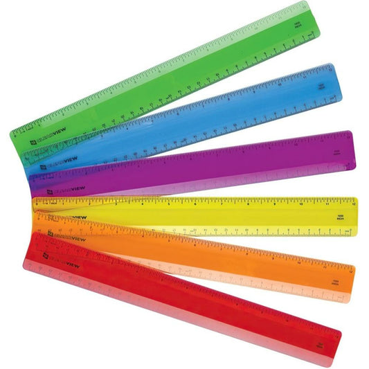 SI Manufacturing Clearview Flexible Ruler Set - 12 Set