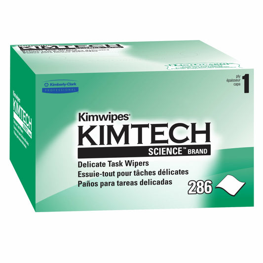 Kimtech Science Kimwipes Delicate Task Wipes - Pop-Up Box - White - 286 Sheets